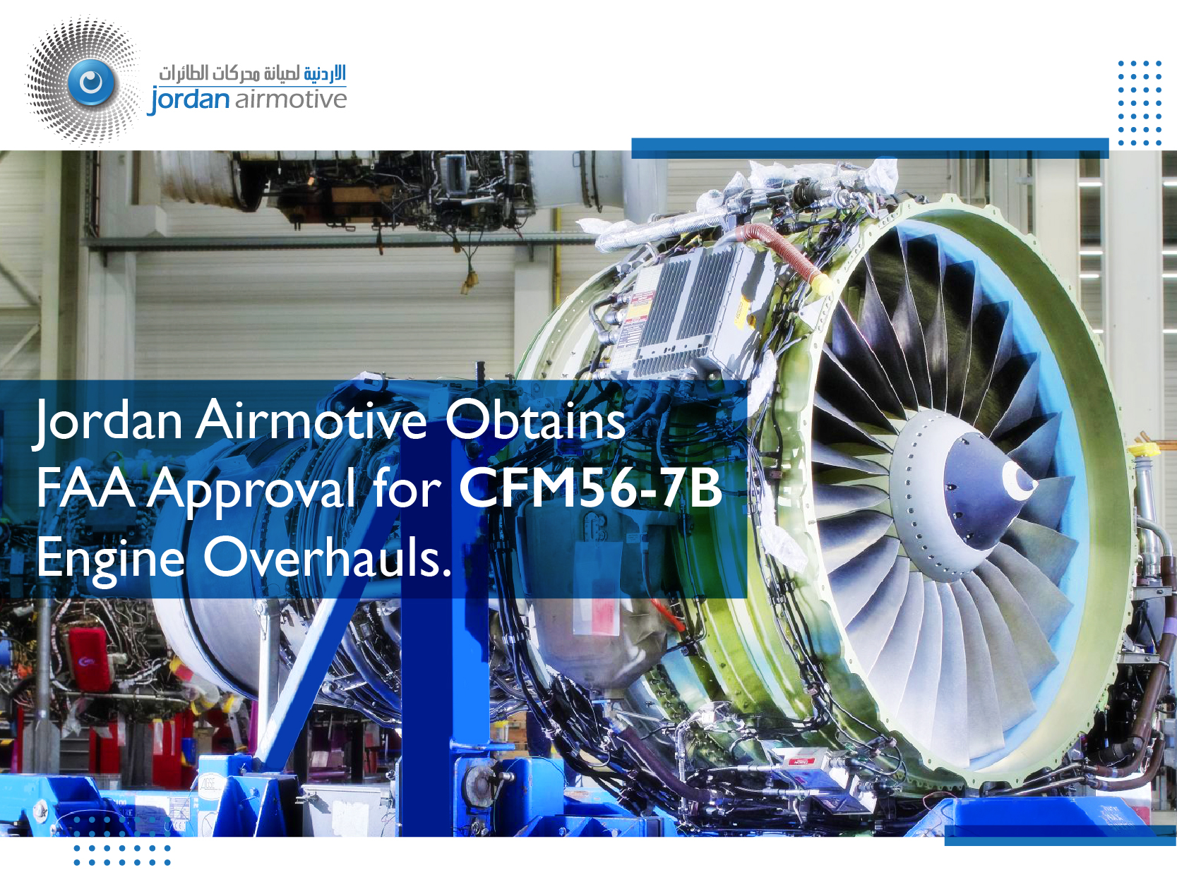 JALCO Receives FAA Approval for CFM56-7B Engine Overhauls